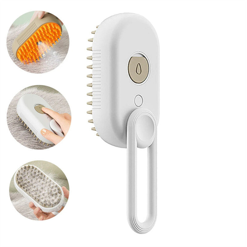 Cat Steam Brush Steamy Dog Brush 3 in 1 Electric Spray Cat Hair Brushes for Mass