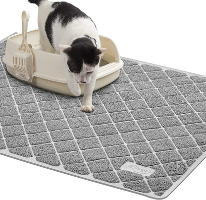 Premium Cat Litter Mat, 47" Long X 35" Wide, Non-Slip and Waterproof Design, Soft on Paws, Easy to Clean