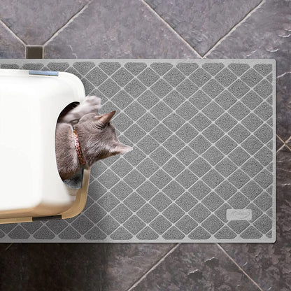 Premium Cat Litter Mat, 47" Long X 35" Wide, Non-Slip and Waterproof Design, Soft on Paws, Easy to Clean