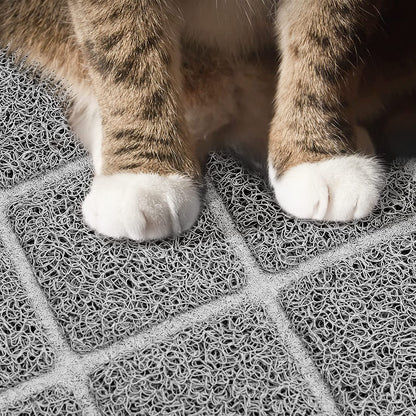Premium Cat Litter Mat, 47" Long X 35" Wide, Non-Slip and Waterproof Design, Soft on Paws, Easy to Clean