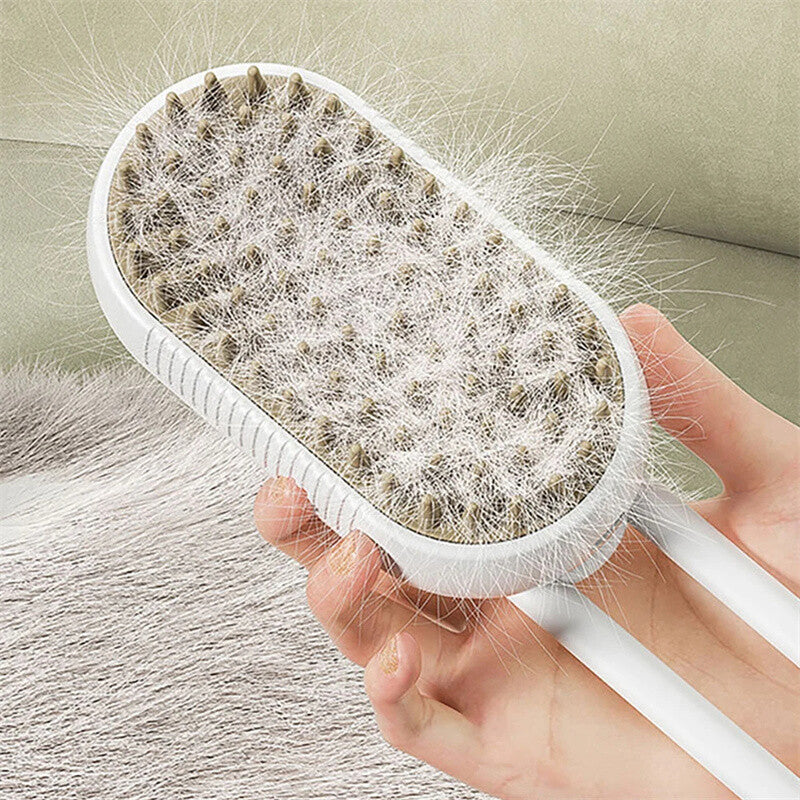 Cat Steam Brush Steamy Dog Brush 3 in 1 Electric Spray Cat Hair Brushes for Mass
