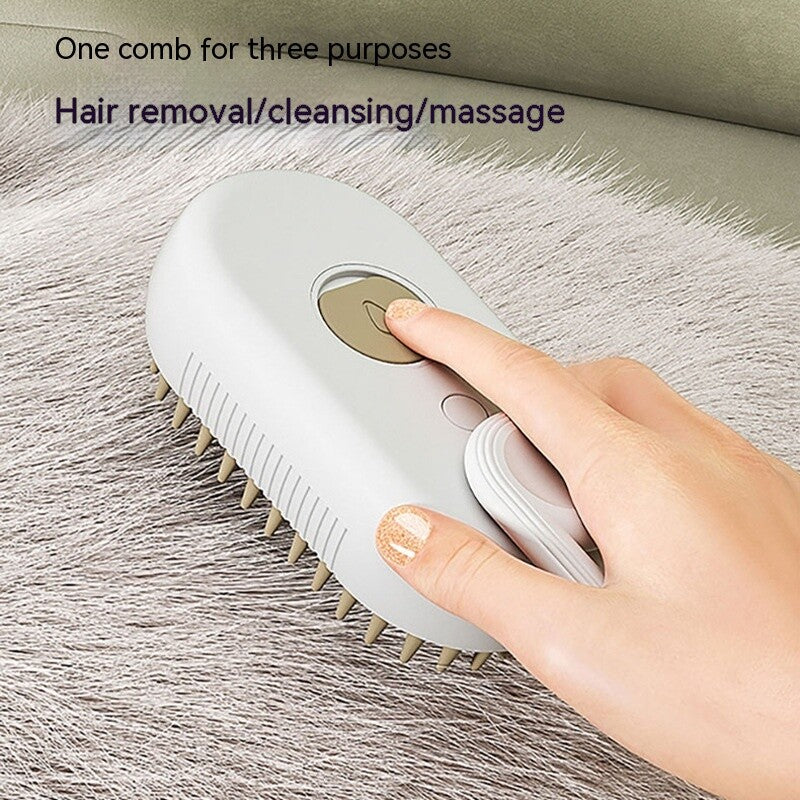 Cat Steam Brush Steamy Dog Brush 3 in 1 Electric Spray Cat Hair Brushes for Mass