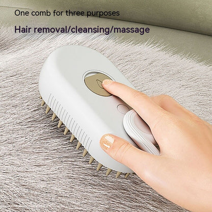 Cat Steam Brush Steamy Dog Brush 3 in 1 Electric Spray Cat Hair Brushes for Mass