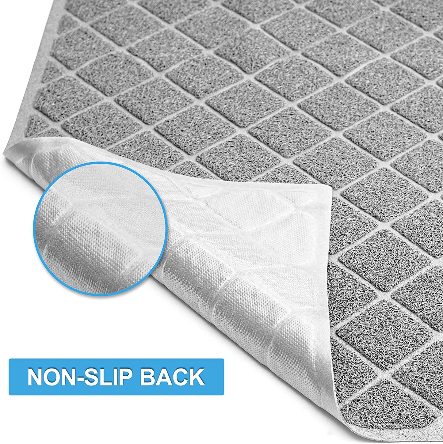 Premium Cat Litter Mat, 47" Long X 35" Wide, Non-Slip and Waterproof Design, Soft on Paws, Easy to Clean