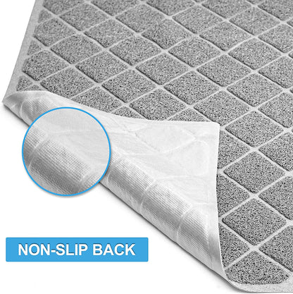 Premium Cat Litter Mat, 47" Long X 35" Wide, Non-Slip and Waterproof Design, Soft on Paws, Easy to Clean