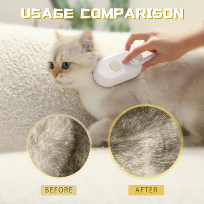 Steam Brush Cat Hair Steam Brush Steamy Cats Brush Electric Spray Pet Comb Grooming Removing Tangled and Loose Cats Accessories