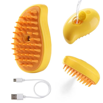 Steam Brush Cat Hair Steam Brush Electric Spray Steamy Cats Brush Pet Comb Grooming Removing Tangled and Loose Cats Accessorie
