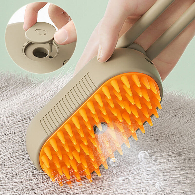 Cat Steam Brush Steamy Dog Brush 3 in 1 Electric Spray Cat Hair Brushes for Mass