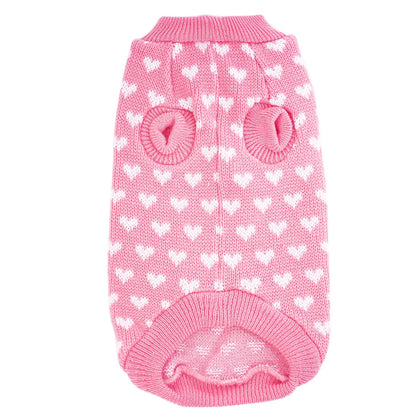 Cat Pet Sweater Cute Heart Pattern Dog Pet Supplies Med Dog Girl Dogs Sweaters Dog Hoodie for Small Dogs Christmas Female Dog Medium Dog Winter Sweaters for Medium Dogs