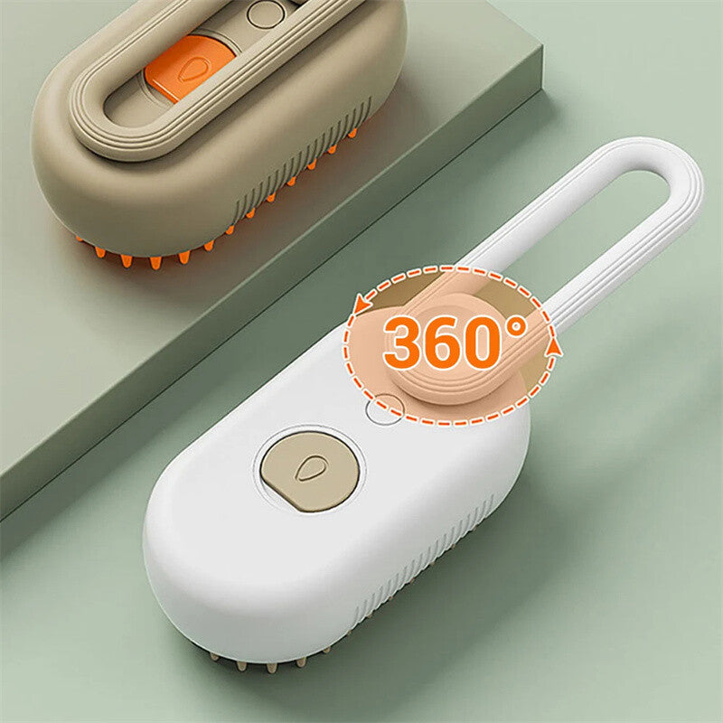 Cat Steam Brush Steamy Dog Brush 3 in 1 Electric Spray Cat Hair Brushes for Mass